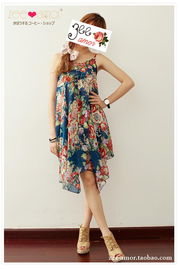 爛漫一夏 Zee Amor 2012芍藥花高腰吊帶連衣裙的時尚印記